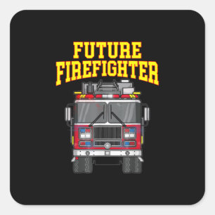 Sticker Carré Pompiers De Papa-Son Nephew Boys Futur Feu