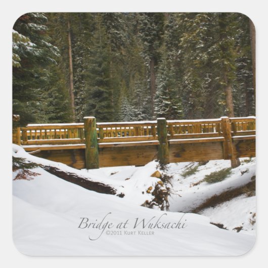 Sticker Carré Pont à Wuksachi (Devant)