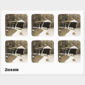 Sticker Carré Pont couvert (Feuille)