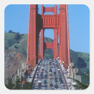 Sticker Carré pont du Golden Gate et baie de San Francisco