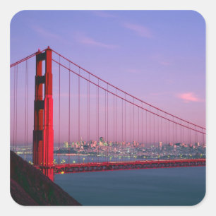 Sticker Carré Pont du Golden Gate, San Francisco, Californie, 7