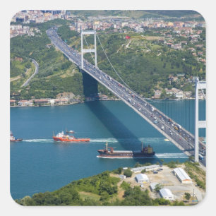 Sticker Carré Pont Fatih Sultan Mehmet sur le Bosphore,
