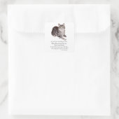 Sticker Carré Pont Rainbow Tabby Cat (Sac)