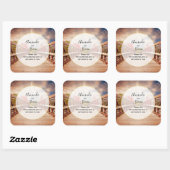 Sticker Carré Pont rustique en bois dans le Mariage campagnard (Feuille)