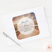 Sticker Carré Pont rustique en bois dans le Mariage campagnard (Enveloppe)