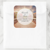 Sticker Carré Pont rustique en bois dans le Mariage campagnard (Sac)