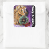 Sticker Carré Pony avec la couronne de Noël (Sac)
