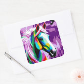 Sticker Carré Pony coloré (Enveloppe)