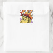 Sticker Carré Poo flamboyant (Sac)