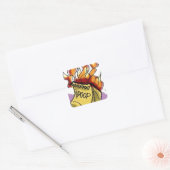 Sticker Carré Poo flamboyant (Enveloppe)