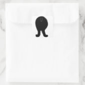 Sticker Carré poodbutt black (Sac)