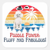 Sticker Carré Poodle (Devant)