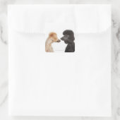 Sticker Carré Poodles se regardant (Sac)