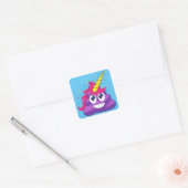 Sticker Carré Poop de l'Emoji Purple (Enveloppe)