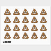 Sticker Carré Poop émoji (Feuille)