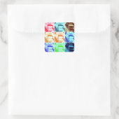 Sticker Carré Pop Art Gorilla (Sac)