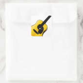 Sticker Carré Pop Art Guitare (Sac)