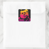 Sticker Carré Pop Art Jack JFK John F. Kennedy (Sac)