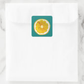 Sticker Carré Pop art jaune vif citron aquarelle (Sac)