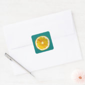 Sticker Carré Pop art jaune vif citron aquarelle (Enveloppe)