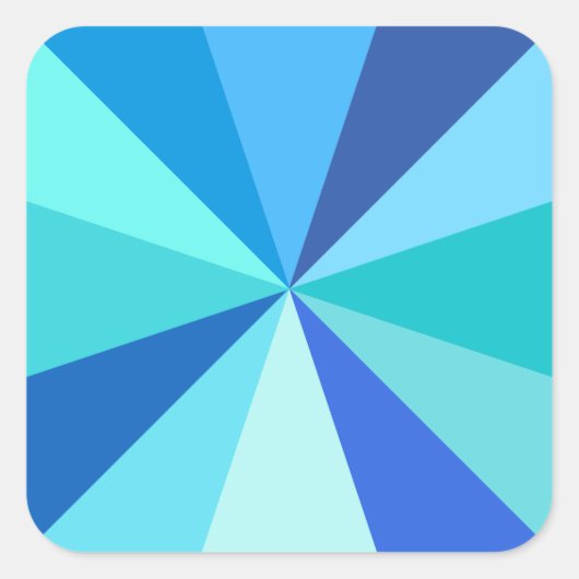 Sticker Carré Pop Art Moderne années 60 Funky Geometry Rays en b (Devant)