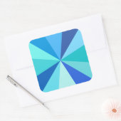 Sticker Carré Pop Art Moderne années 60 Funky Geometry Rays en b (Enveloppe)