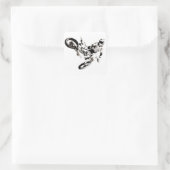 Sticker Carré Pop Art Motocross Motorcyle Sport (Sac)