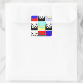 Sticker Carré Pop Art Panda (Sac)