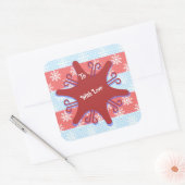 Sticker Carré Pop Art Snowflake Noël Vacances À De (Enveloppe)