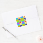 Sticker Carré Pop Art Wolf Eyes (Enveloppe)