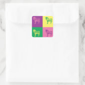 Sticker Carré Pop Art Zebra (Sac)