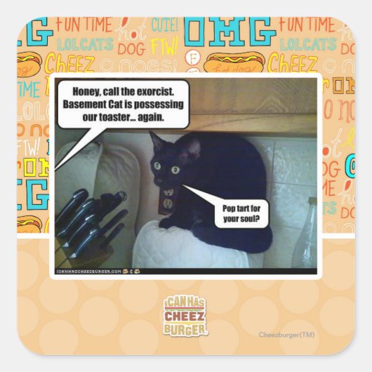 Sticker Carré Pop tart pour ton âme ? (Devant)