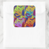 Sticker Carré Pop va au président ! (Sac)