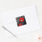 Sticker Carré Poppies rouges (Enveloppe)