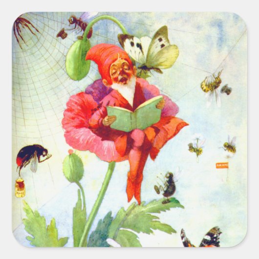 Sticker Carré Poppy Gnome (Devant)
