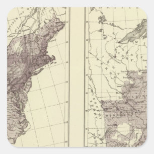 Sticker Carré Population 1830-1840 des USA