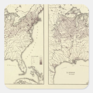 Sticker Carré Population irlandaise et allemande 1870