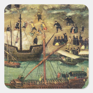 Sticker Carré Port de Séville, c.1590