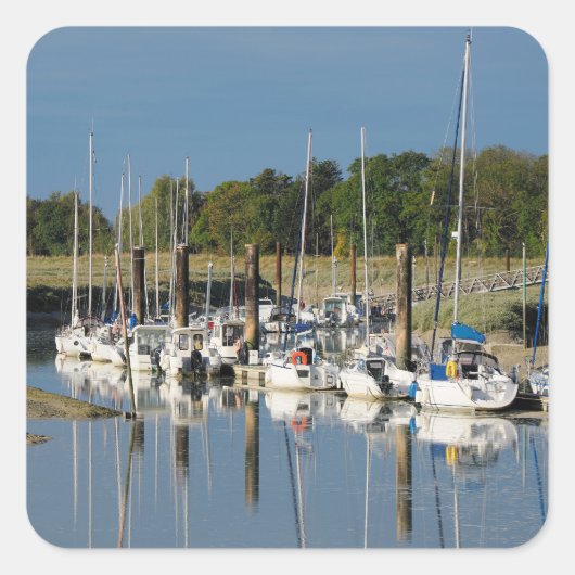 Sticker Carré Port d'Hourdel à Cayeux sur Mer (Devant)