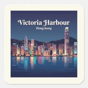 Sticker Carré Port Victoria Hong Kong