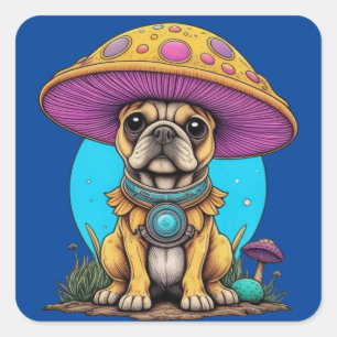Sticker Carré Portabella Pooch