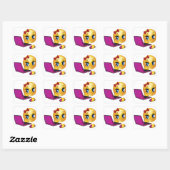 Sticker Carré Portable Emoji Girl (Feuille)