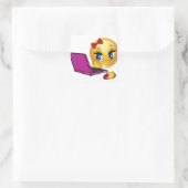 Sticker Carré Portable Emoji Girl (Sac)