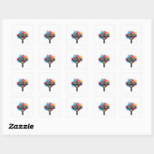 Sticker Carré porte-clés (Feuille)
