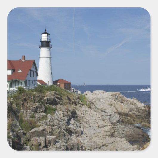 Sticker Carré Portland Head Light, Cape Elizabeth, Maine, (Devant)