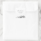 Sticker Carré Portland Mariages repères Favoriser le Merci (Sac)