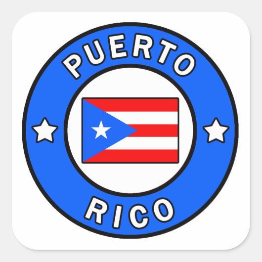 Sticker Carré Porto Rico (Devant)