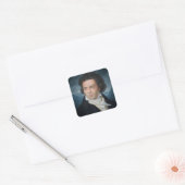 Sticker Carré Portrait classique de Beethoven (Enveloppe)