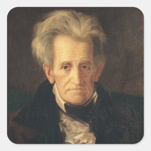 Sticker Carré Portrait d'Andrew Jackson (Devant)