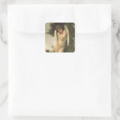 Sticker Carré Portrait d'ange de Cupid (Cupidon) par Bouguereau (Sac)